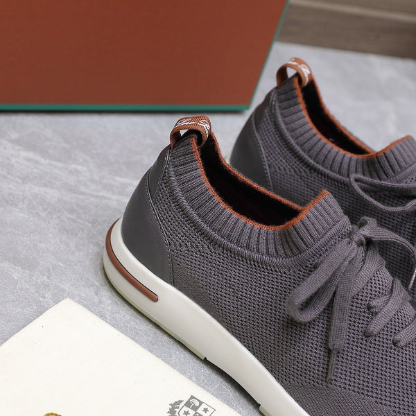 LP lady Flexy Walk Sneaker Dark Gray Wool And Calfskin 310449