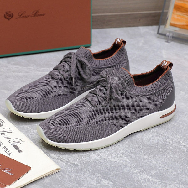 LP lady Flexy Walk Sneaker Dark Gray Wool And Calfskin 310449