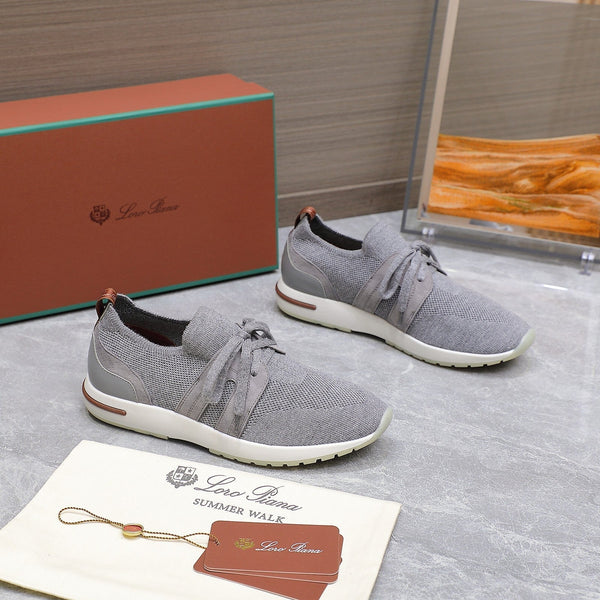 LP lady Flexy Walk Sneaker Flannel Gray Wool And Calfskin 310449