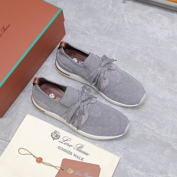 LP lady Flexy Walk Sneaker Flannel Gray Wool And Calfskin 310449