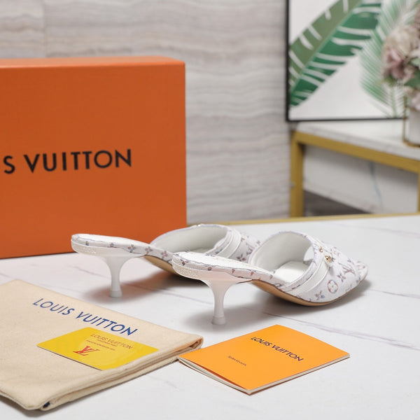 LV 6AM Mule 55mm Multicolor Cowhide Monogram Canvas 456145