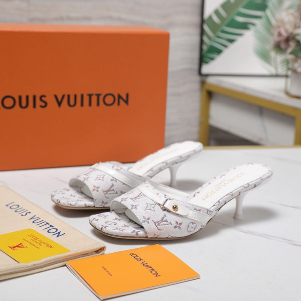 LV 6AM Mule 55mm Multicolor Cowhide Monogram Canvas 456145