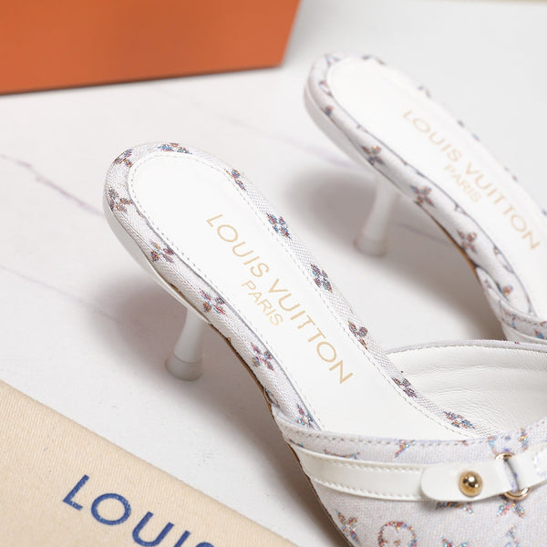 LV 6AM Mule 55mm Multicolor Cowhide Monogram Canvas 456145