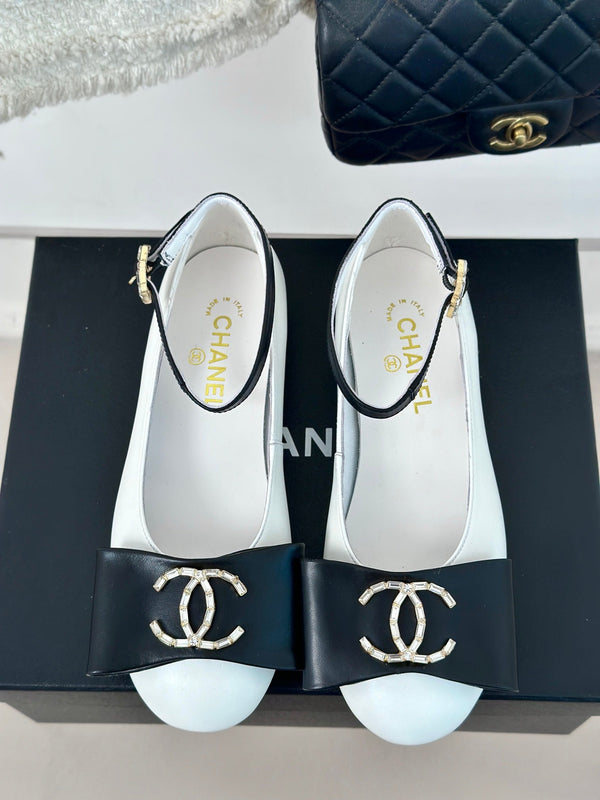 CC Mary Jane White Lambskin