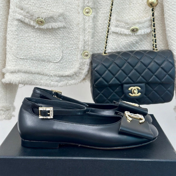 CC Mary Jane Black Lambskin