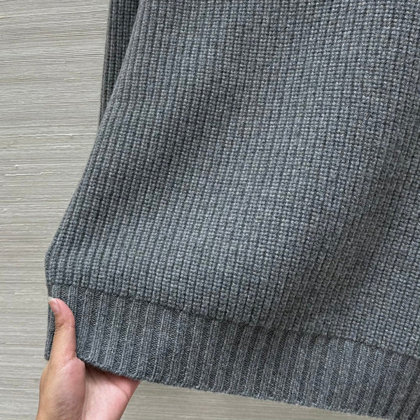 Miumiu V-neck knitted top Gray Cashmere