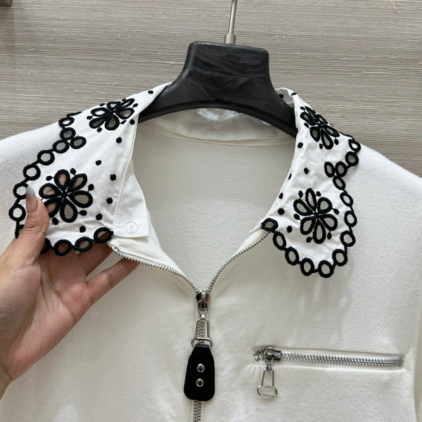 LV 25 Flower T Shirt White Cotton