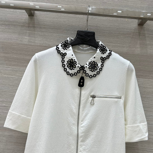 LV 25 Flower T Shirt White Cotton