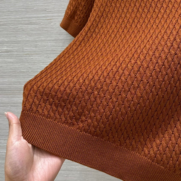 Miu Miu 25 Knitted Top Brown Wool