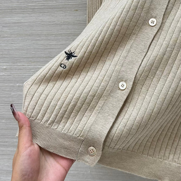 CD 25 Cardigan scollo a V Beige Cashmere