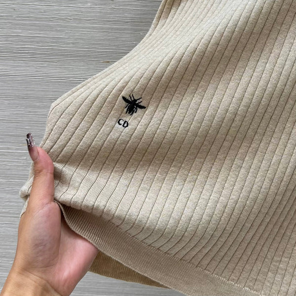 CD 25 Polo Short-sleeved Top Beige Cashmere