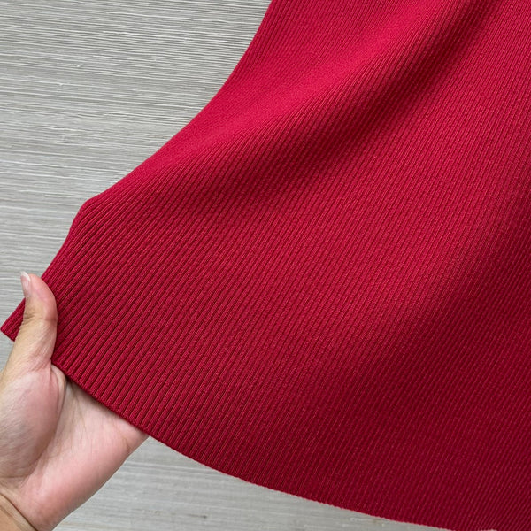 Gucci 25 Knitted Dress Red Viscose