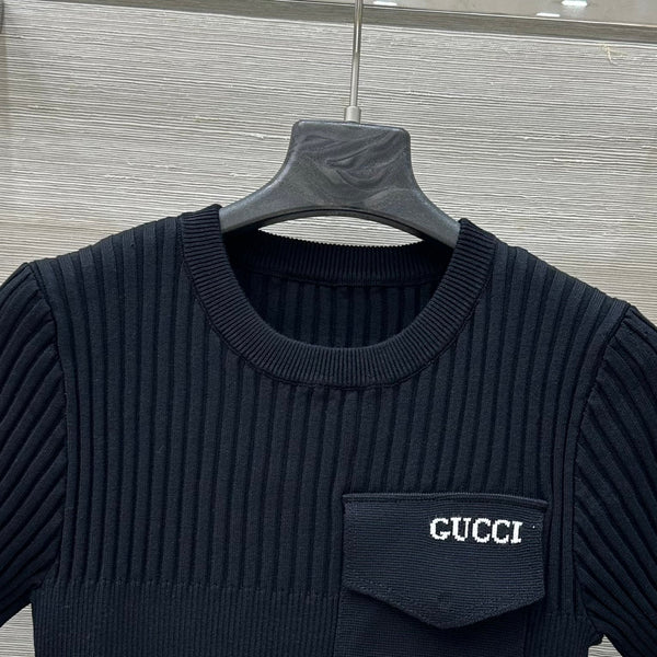 Gucci 25 Knitted Top Black Viscose