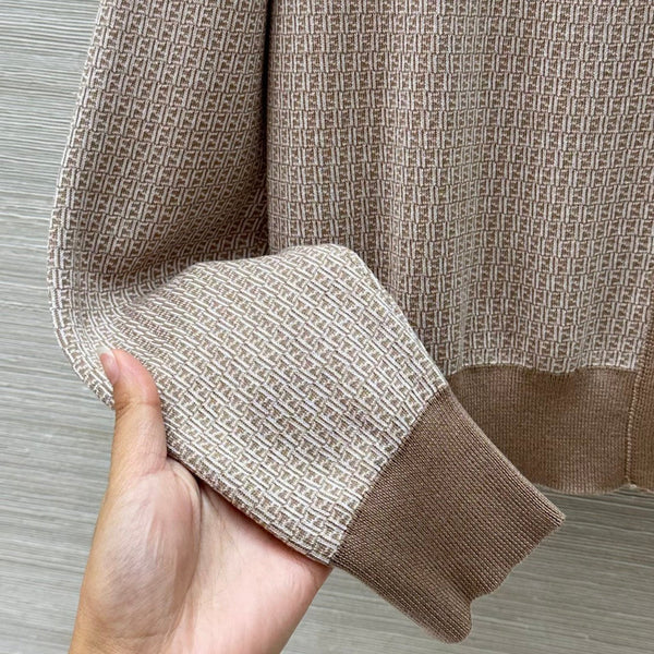 Fendi Knitted Cardigan Top Brown Wool