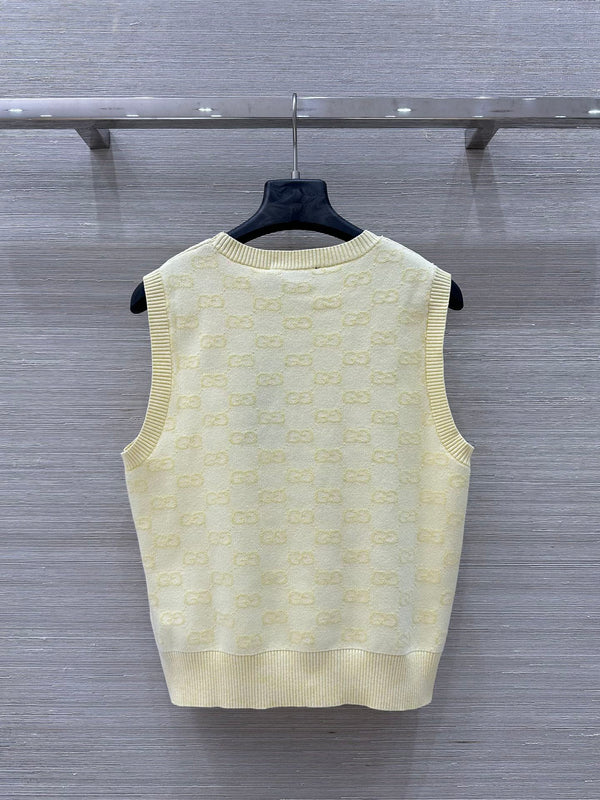 Gucci 25 Vest Top Yellow Cotton