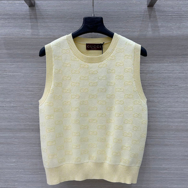 Gucci 25 Vest Top Yellow Cotton