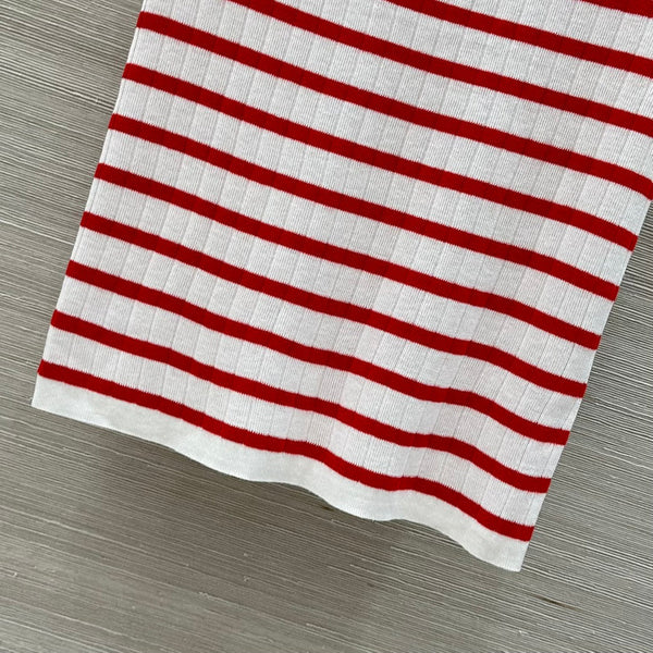 CD 25 Tank Top Red White Cotton