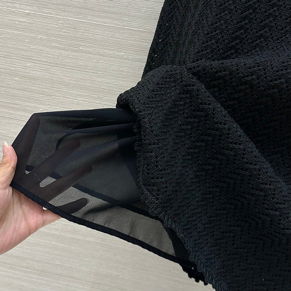 Abito gilet polo lavorato a maglia Gucci 25 nero in fibra di poliestere