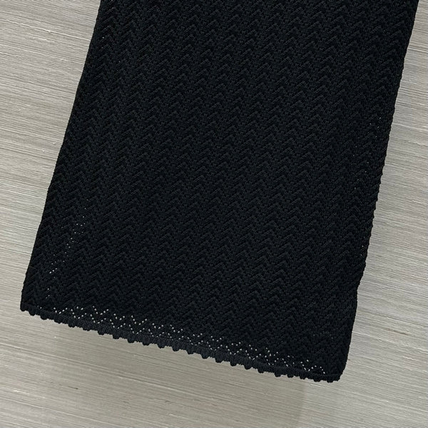 Abito gilet polo lavorato a maglia Gucci 25 nero in fibra di poliestere