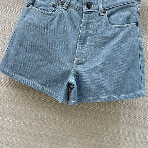 Fendi 25 Short Haze Blue Cotton