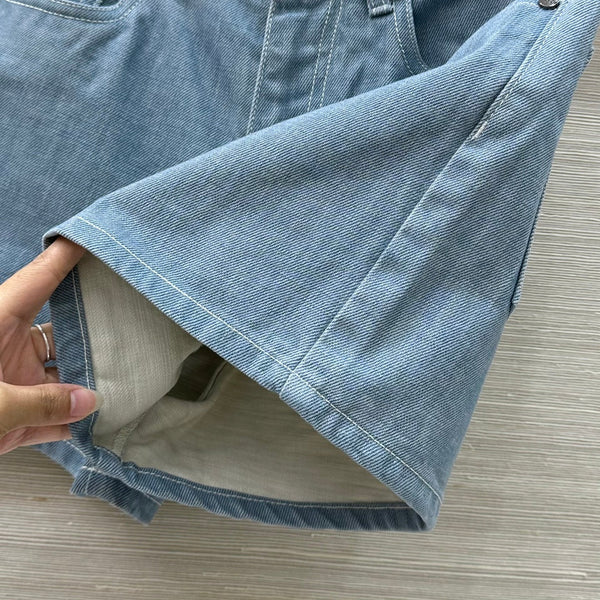 Fendi 25 Short Haze Blue Cotton