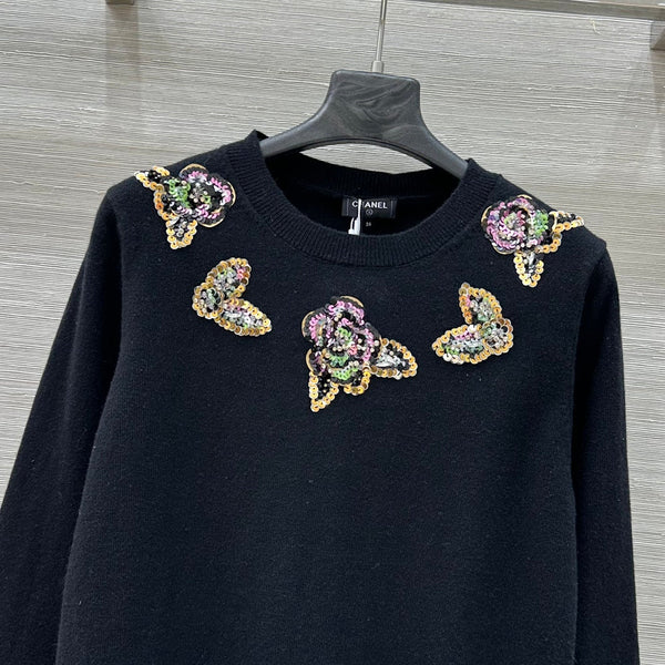 CC 25 Crewneck Sweate Black Cachemire