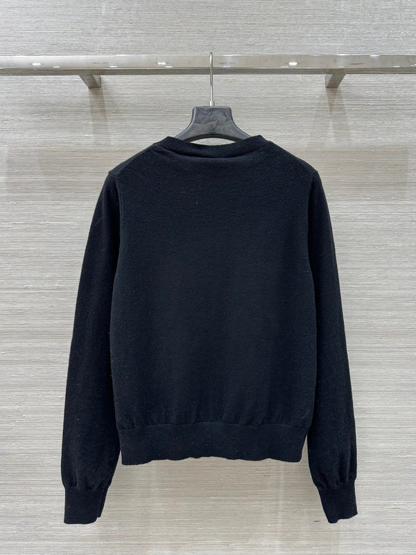 CC 25 Crewneck Sweate Black Cachemire