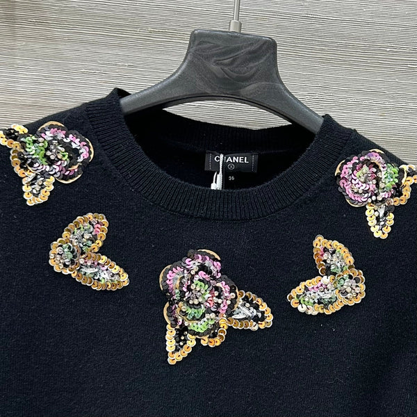 CC 25 Crewneck Sweate Black Cachemire