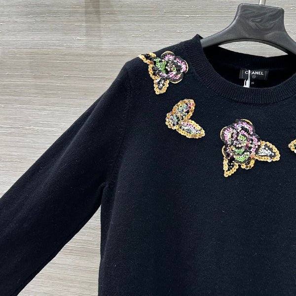 CC 25 Crewneck Sweate Black Cachemire