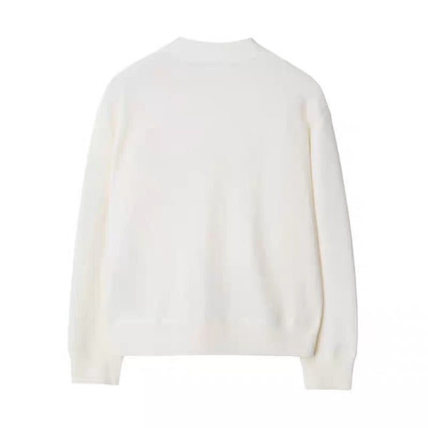 Bur 25 Cardigan Black And White Cashmere