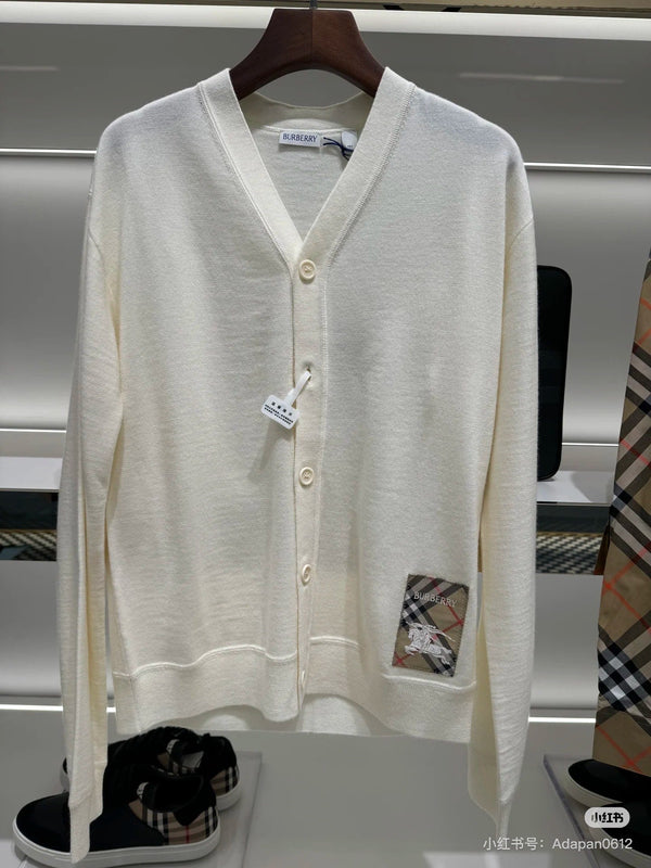 Bur 25 Cardigan Black And White Cashmere