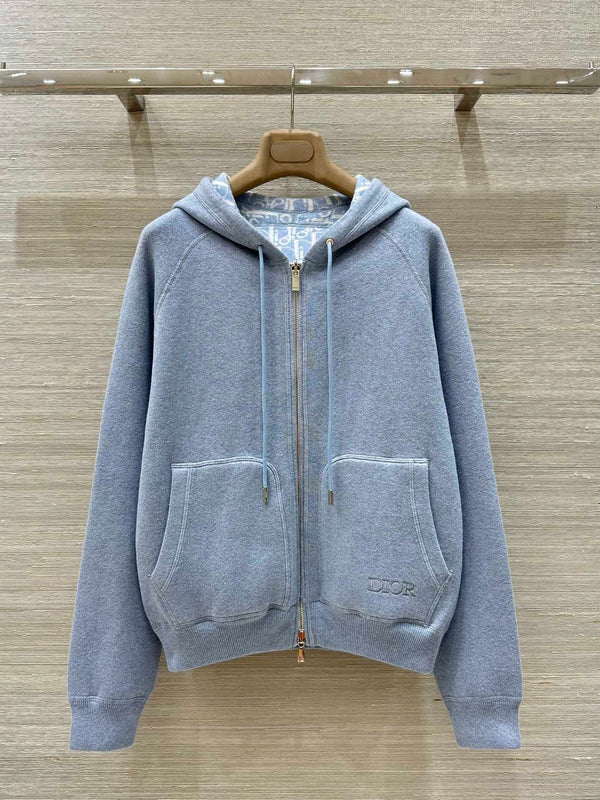 CD 25 Jacket Blue Cotton Cashmere
