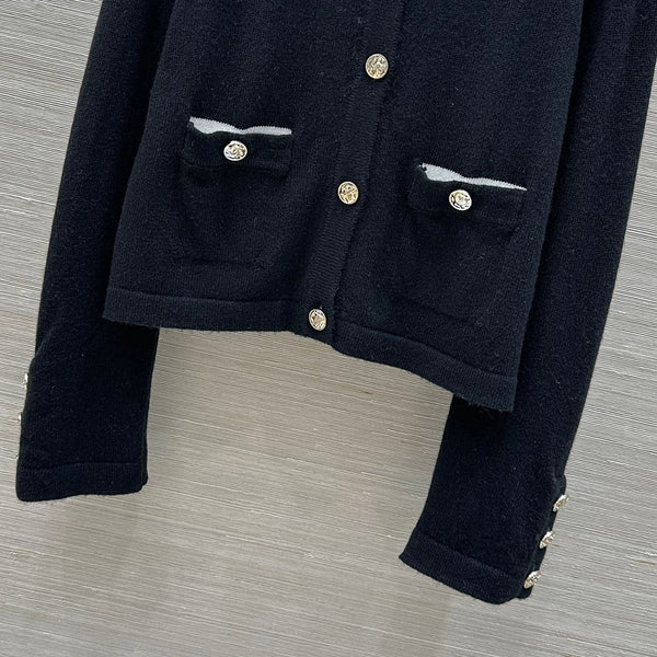 CC 25 Cardigan Black Cashmere