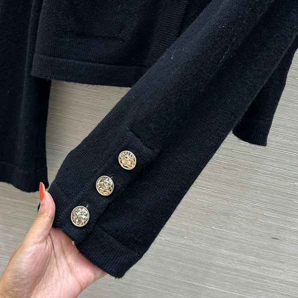 CC 25 Cardigan Black Cashmere