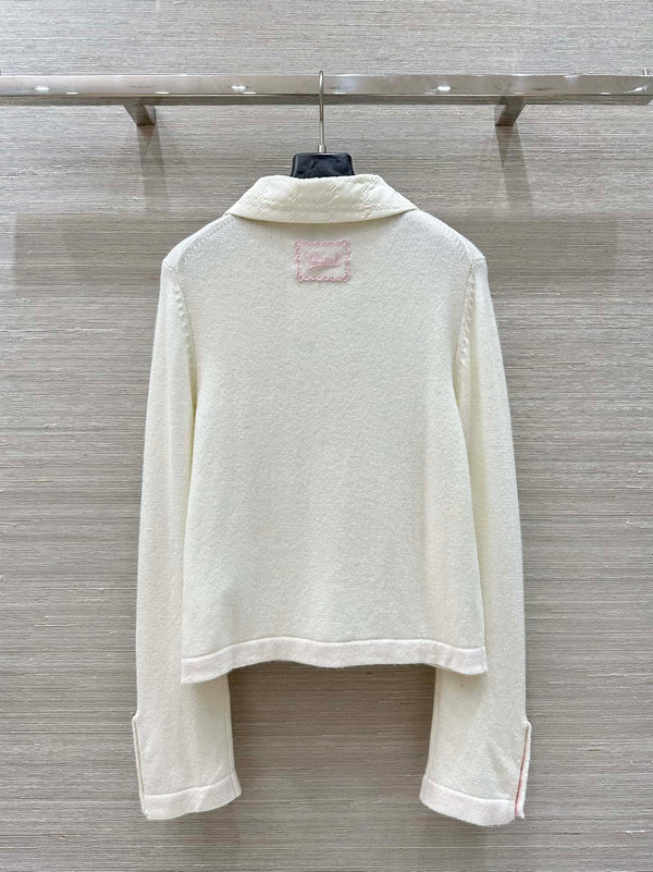 CC 25 Cardigan Cashmere Bianco