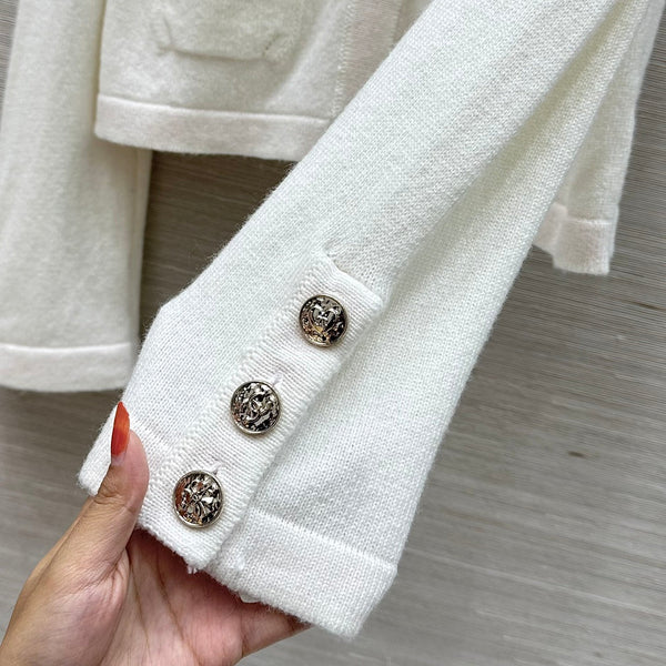 CC 25 Cardigan Cashmere Bianco