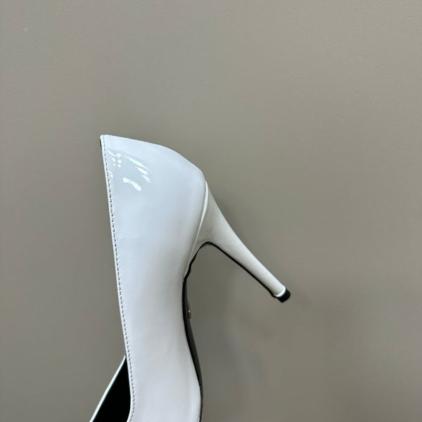 GG 105 HIGH HEEL PUMP WHITE LAMBSKIN