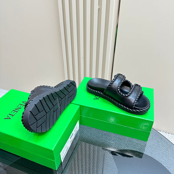 jack flat mule black lambskin