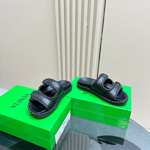 jack flat mule black lambskin