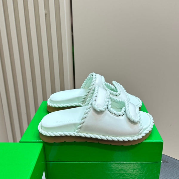 Jack Flat Mule in pelle di agnello turchese