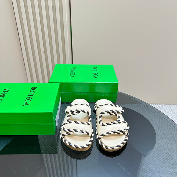 jack flat mule white black lambskin