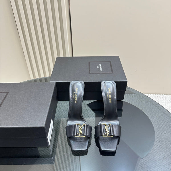 SL BABYLONE SLIDE PUMPS 115 NERO PELLE DI VITELLO