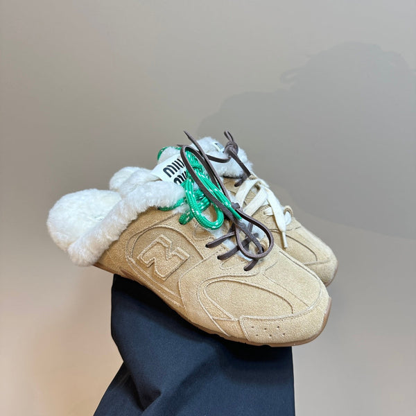 Miu x Balance 530 SL Mule Light Brown Suede
