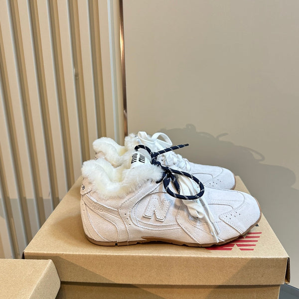 Miu x Balance 530 SL Sneakers White Fleece Lining Suede