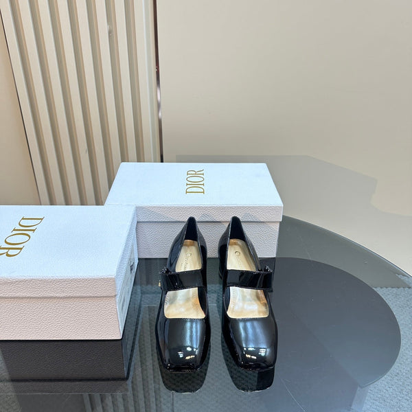 CD Miss Dior Pump 40mm Pelle di vacchetta nera lucida