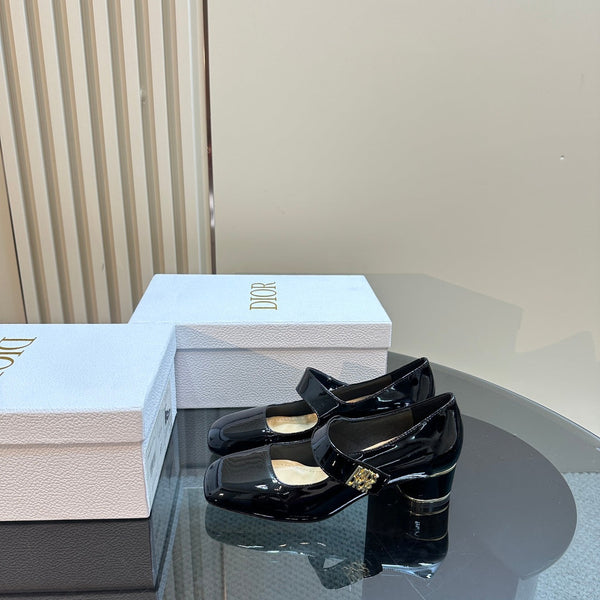 CD Miss Dior Pump 40mm Pelle di vacchetta nera lucida