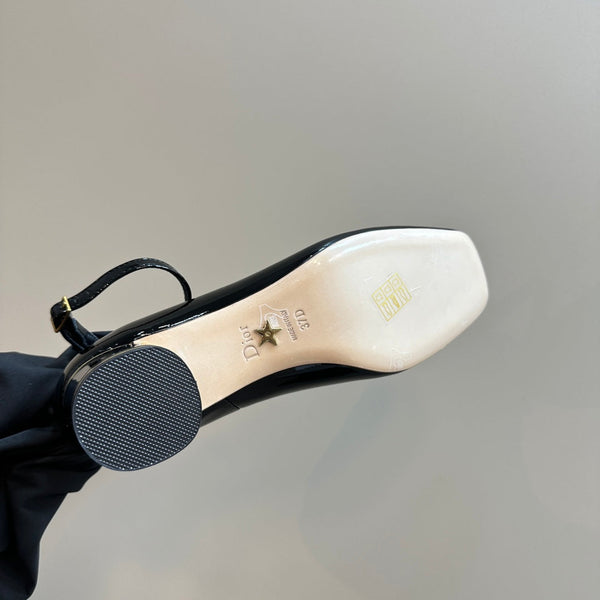 CD Miss Dior Pump 40mm Glossy Black Lambskin