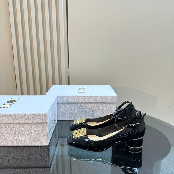 CD Miss Dior Pump 40mm Glossy Black Lambskin