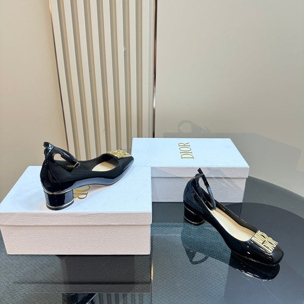 CD Miss Dior Pump 40mm Glossy Black Lambskin
