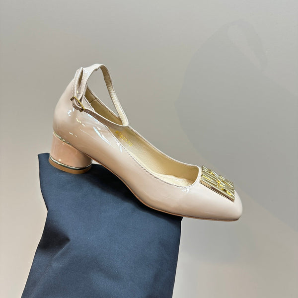 CD Miss Dior Pump 40mm Pelle di agnello beige lucida